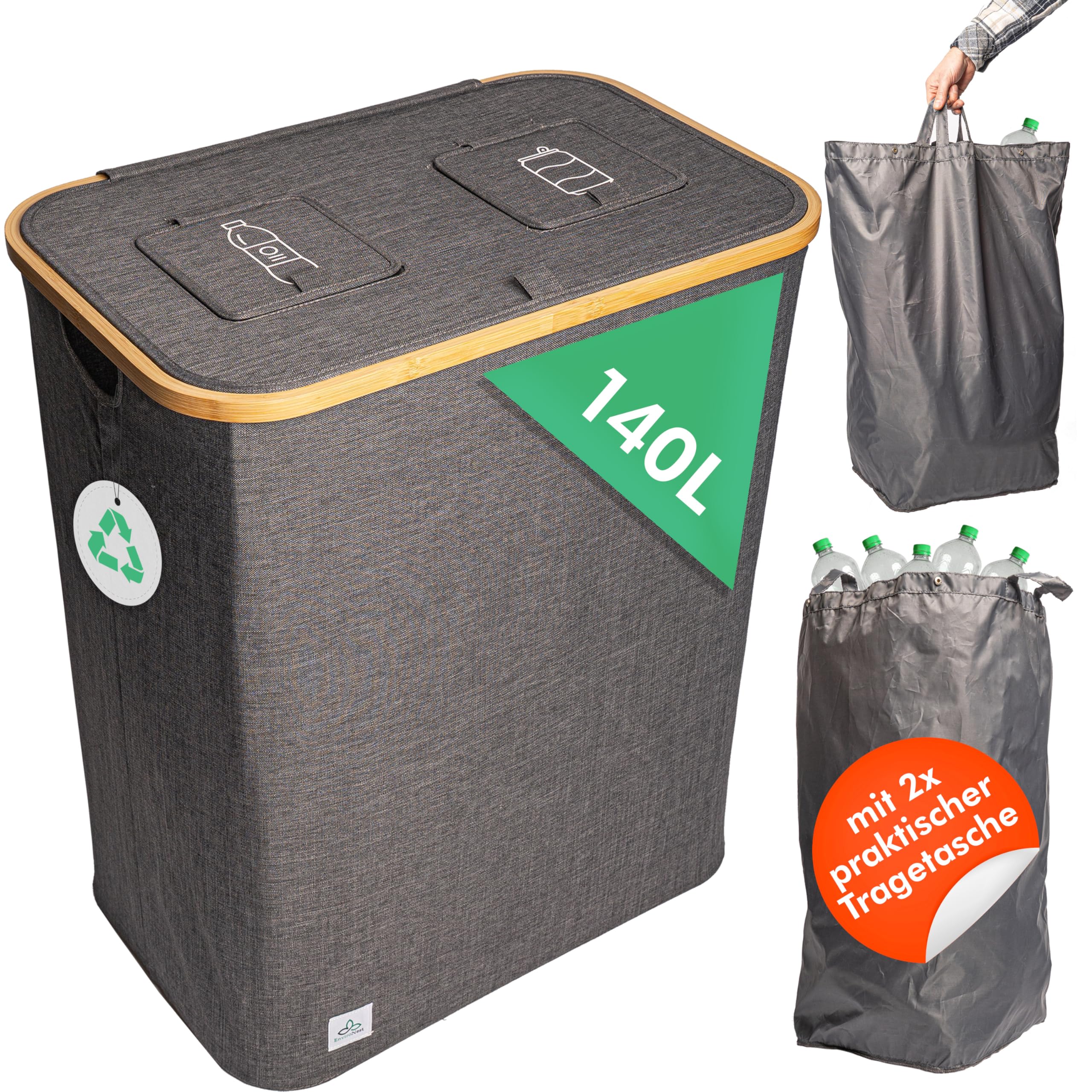 EnviroNest Pfandflaschen-Sammelbehälter 140L